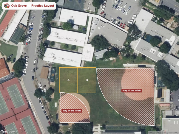Oak Grove practice field map
