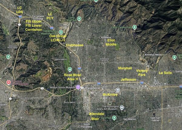 Regional field map — all Region 13 locations