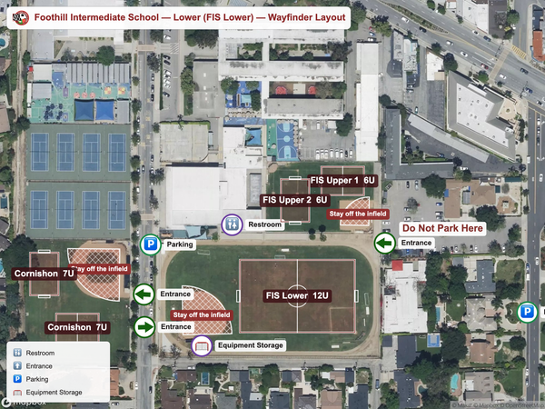 Foothill Intermediate School — Lower (FIS Lower) wayfinder field map